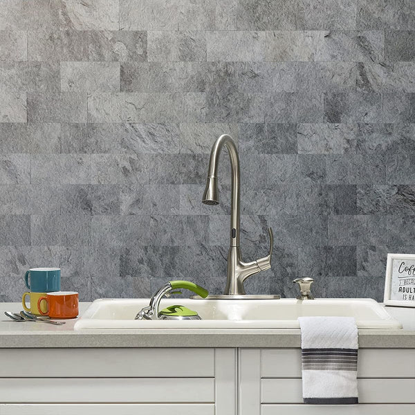 Dark Gray Slate Subway PVC Tile