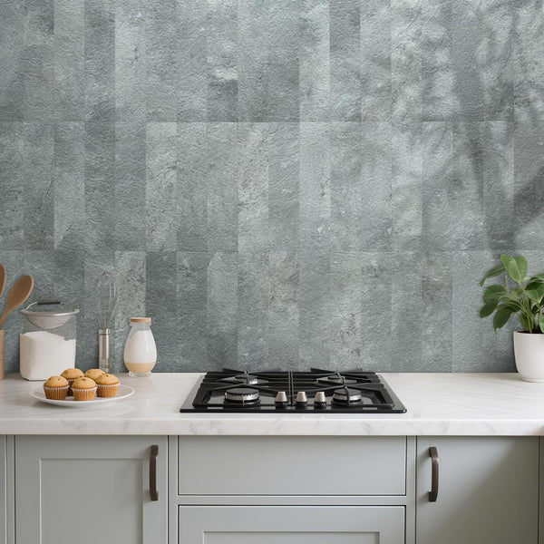 3''x12'' Grey Mountain Rock Subway PVC Tile