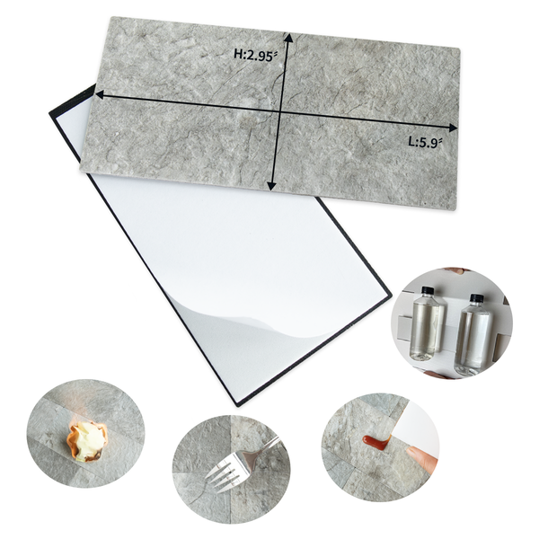 Gray Mountain Rock Look Subway PVC Tile