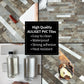 Beige & Brown Stacked Linear PVC Tile Mixed Metal Silver