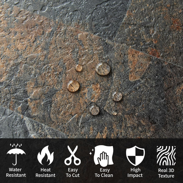 3''x12'' Rust Slate Subway PVC Tile