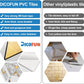 White Marble Look Triangle PVC Mosaic Tile Mixed Golden Chips