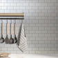Silver Brushed Aluminum Subway PVC Tile Sheet