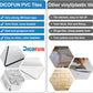 White Marble Look Triangle PVC Mosaic Tile Mixed Golden Chips
