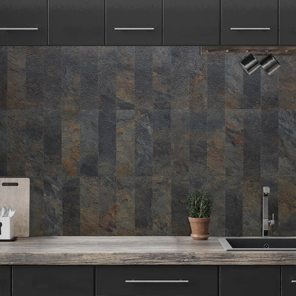 3''x12'' Rust Slate Subway PVC Tile