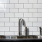 3''x6'' Polished White Ceremic Look PVC Tile With Faux Grout Line