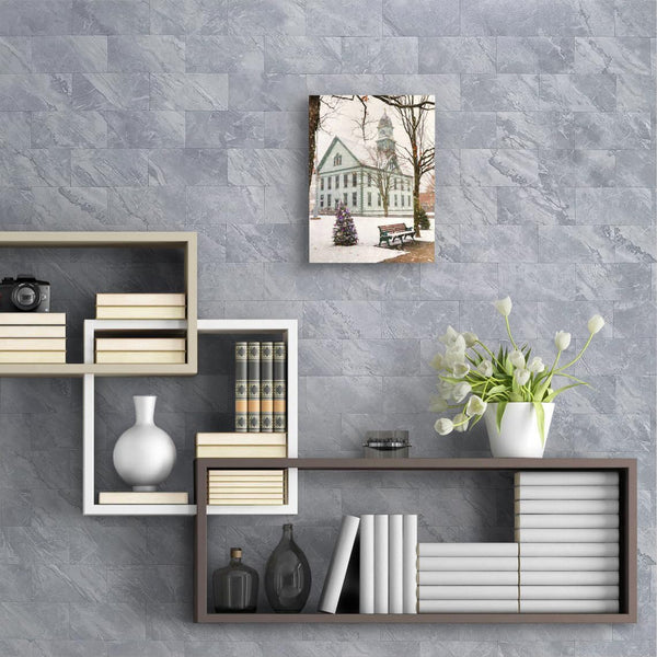 Gray Faux Marble Look Subway PVC Tile