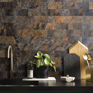 3'‘x6'' Rust Slate Subway PVC Tile