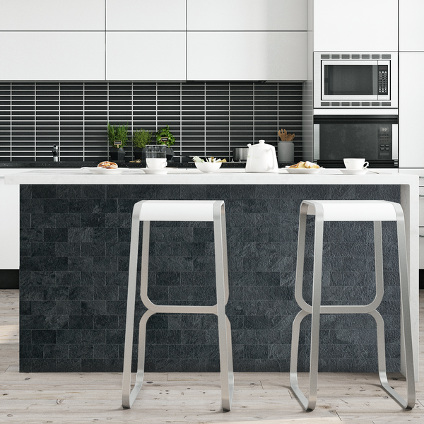 12''x12'' Black Slate Subway PVC Sheet