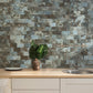 12'' x 12'' Beige & Brown Slate Subway PVC Sheet