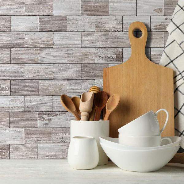 Brown Birch Subway PVC Tile - Canada