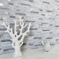 Light Grey Faux Stone Stacked PVC Mixed Silver Metal Chips
