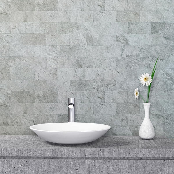 Light Gray Slate Subway PVC Tile