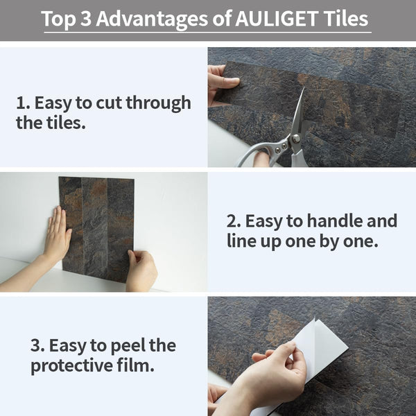 3''x12'' Rust Slate Subway PVC Tile