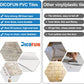 Beige Sandstone Look Stacked PVC Mixed Light Golden Metal Chips