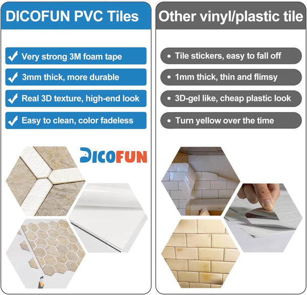 Beige Sandstone Hexagon PVC Tile Mixed light Golden Metal Chips