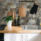 3‘’x6'' Beige and Brown Slate Subway PVC Tile