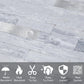 Light Grey Faux Stone Stacked PVC Mixed Silver Metal Chips