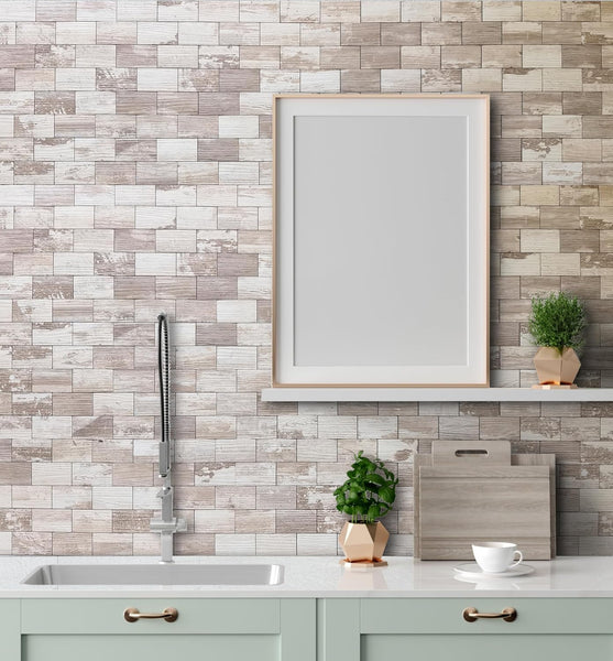 Brown Birch Subway PVC Tile - Canada