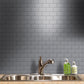 Polished Gray Ceramic Look Subway PVC Tile