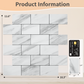 White Marble PVC Subway Sheet