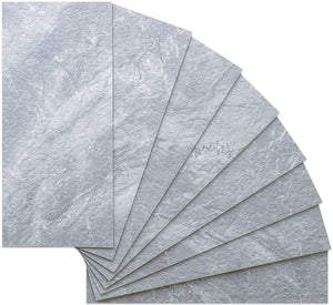 5.75''x12.2'' Bluish Gray Marble Subway PVC Tile