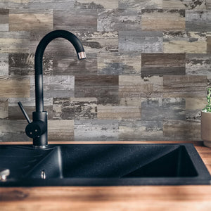 3''x6'' Rustic Distress Wood Subway PVC Tile