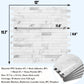 White Marble Look Stacked PVC Tile Mixed Silver Metal Chips